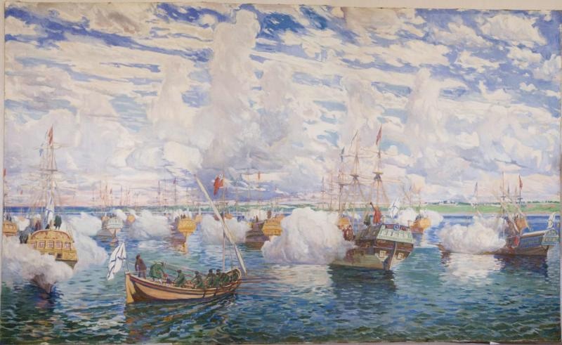 Петровская флотилия на Переславском озере 25 августа 1692 года.