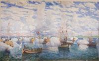 Петровская флотилия на Переславском озере 25 августа 1692 года.
